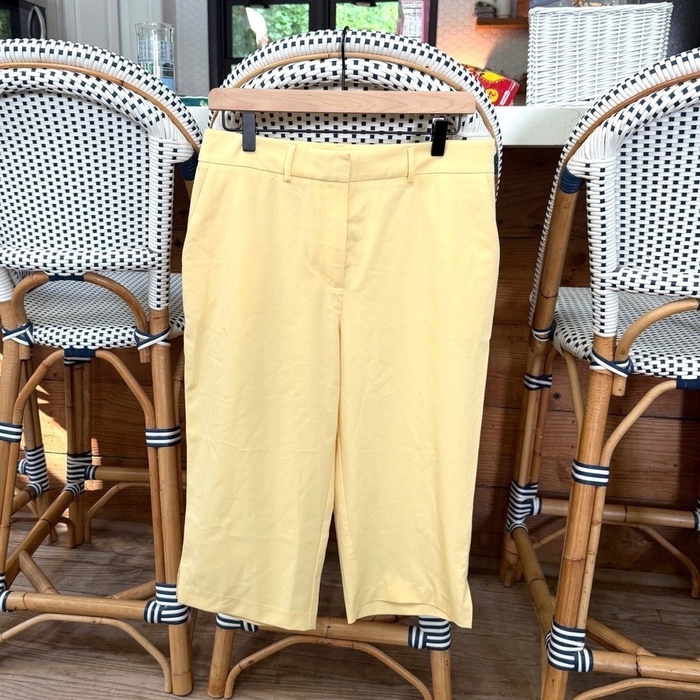 ASOS Design Women Yellow Cropped Tailored Trousers Pants